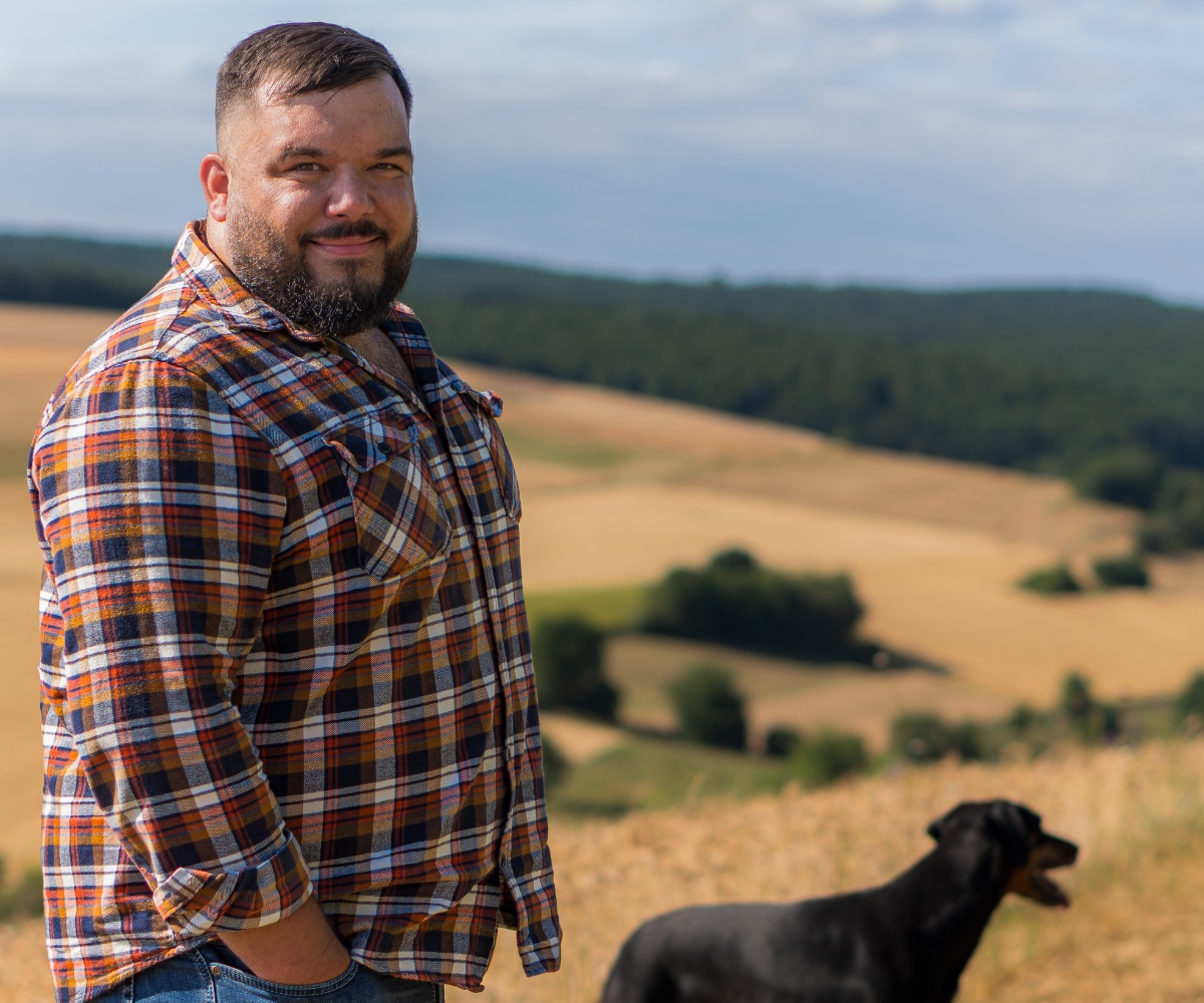 Markus mit Hündin Arya